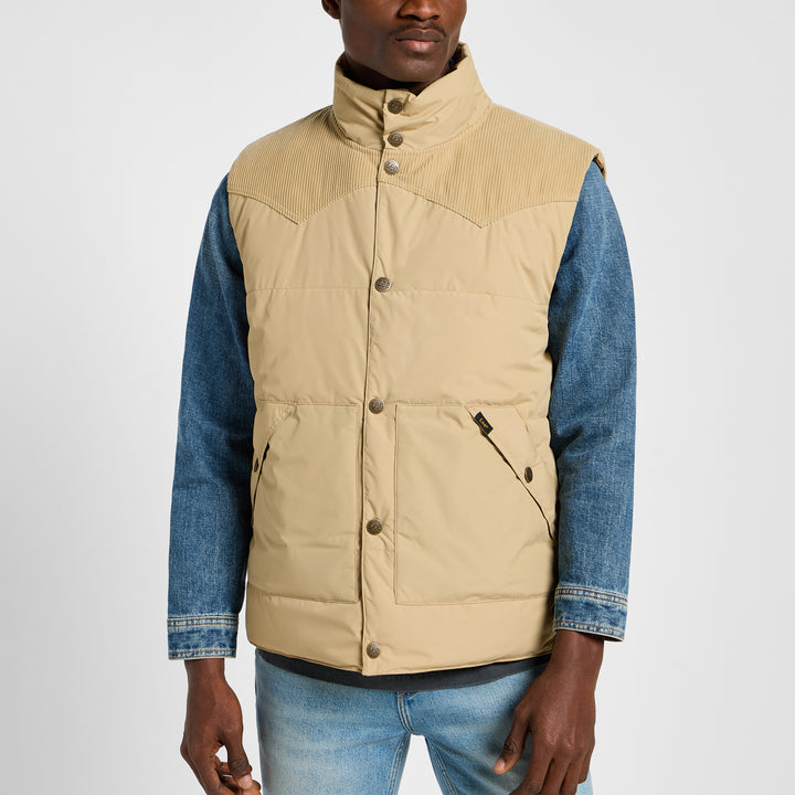 REVERSIBLE WESTERN PUFFER VEST