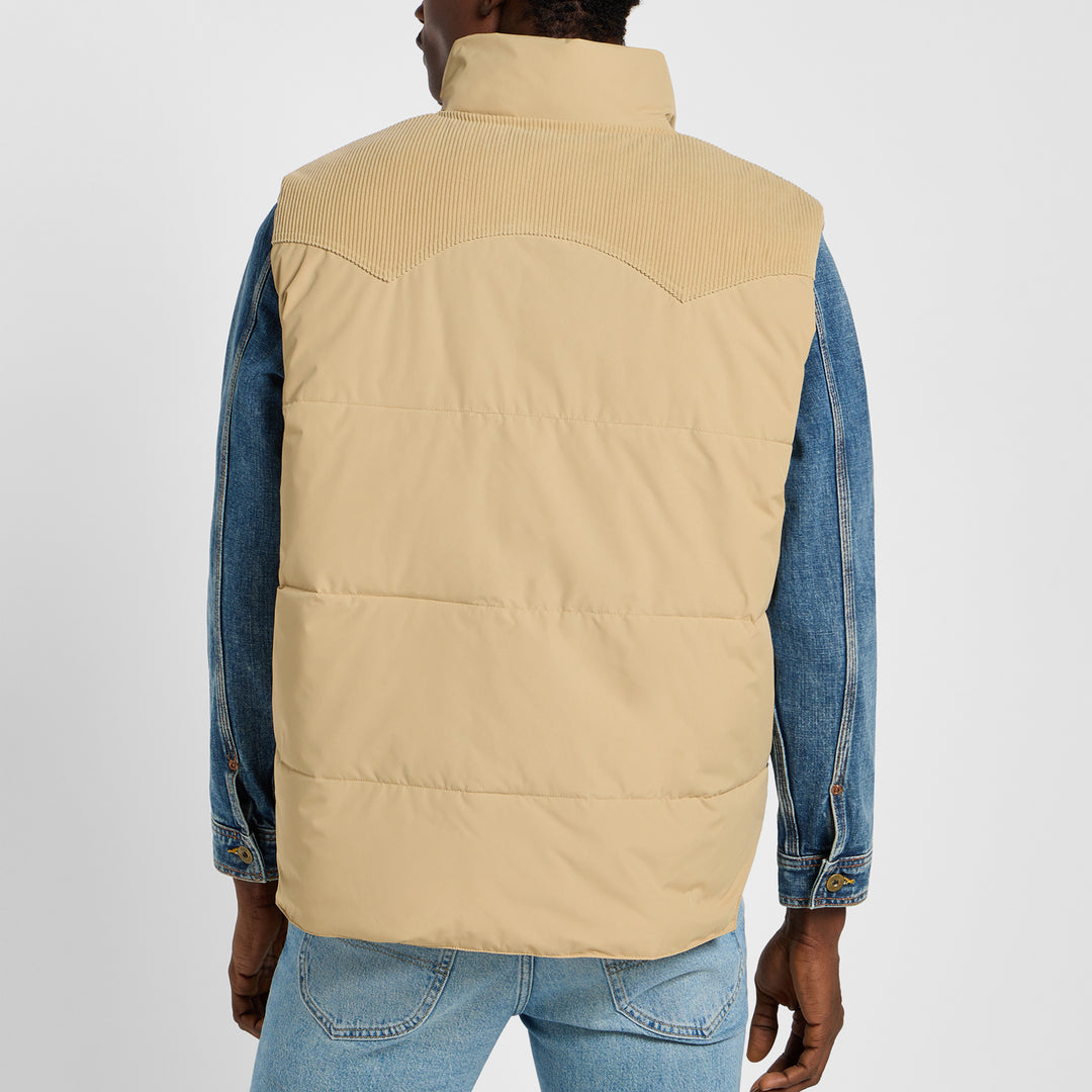 REVERSIBLE WESTERN PUFFER VEST