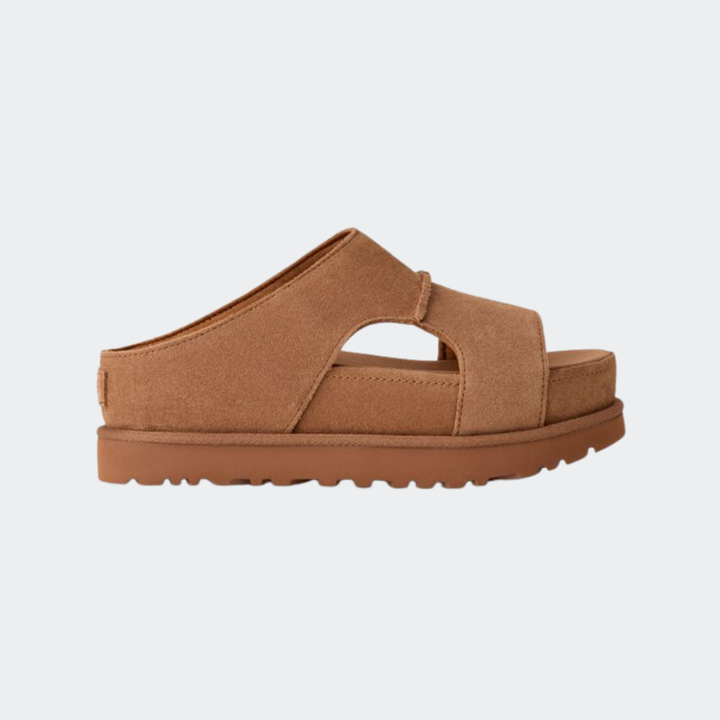Goldenstar Hi Cutout Slide Sandal CHE Women | סנדל גולדנסטאר היי קאט אאוט סלייד חום לנשים