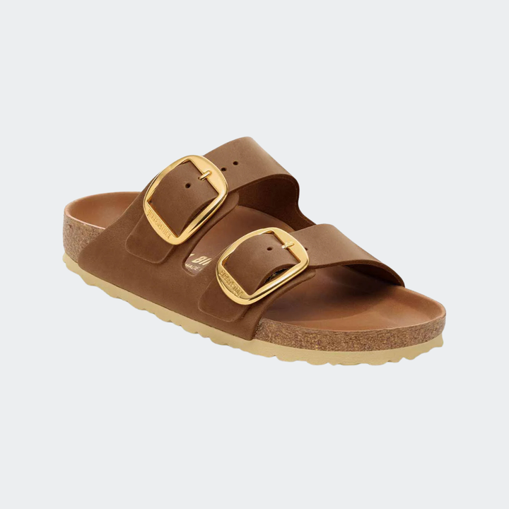 בירקנשטוק כפכפי אריזונה לנשים| Birkenstock Arizona Antik Brown Big Buckel Cognac