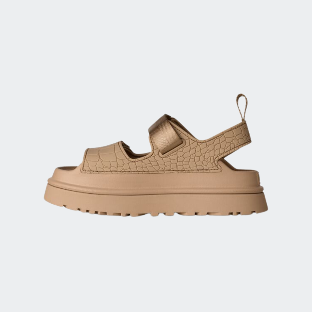 UGG Women's GoldenGlow Embossed | סנדל בז UGG גולדנגלואו אמבוסד לנשים