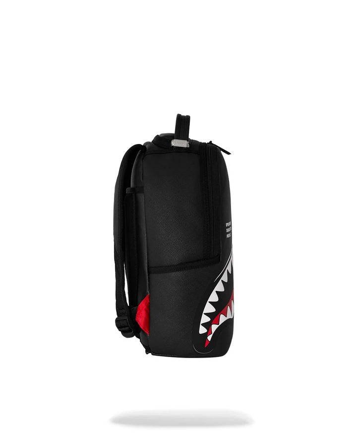 SHARK CENTRAL BLACK EMBROIDERED SHARK BACKPACK