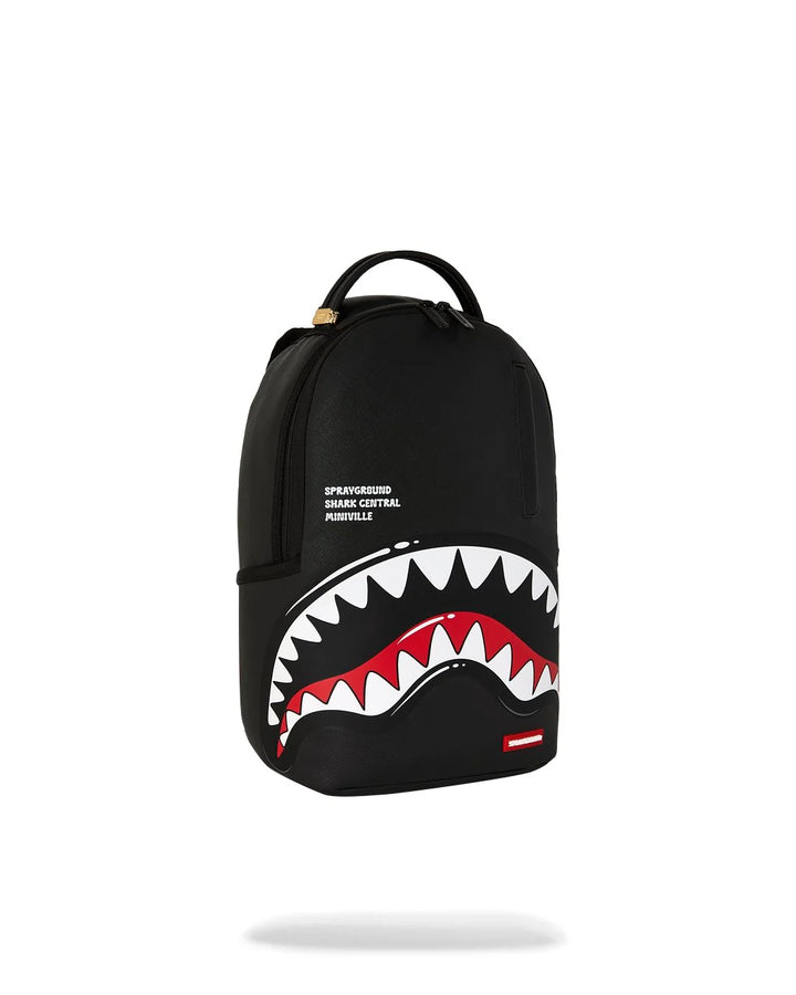 SHARK CENTRAL BLACK EMBROIDERED SHARK BACKPACK