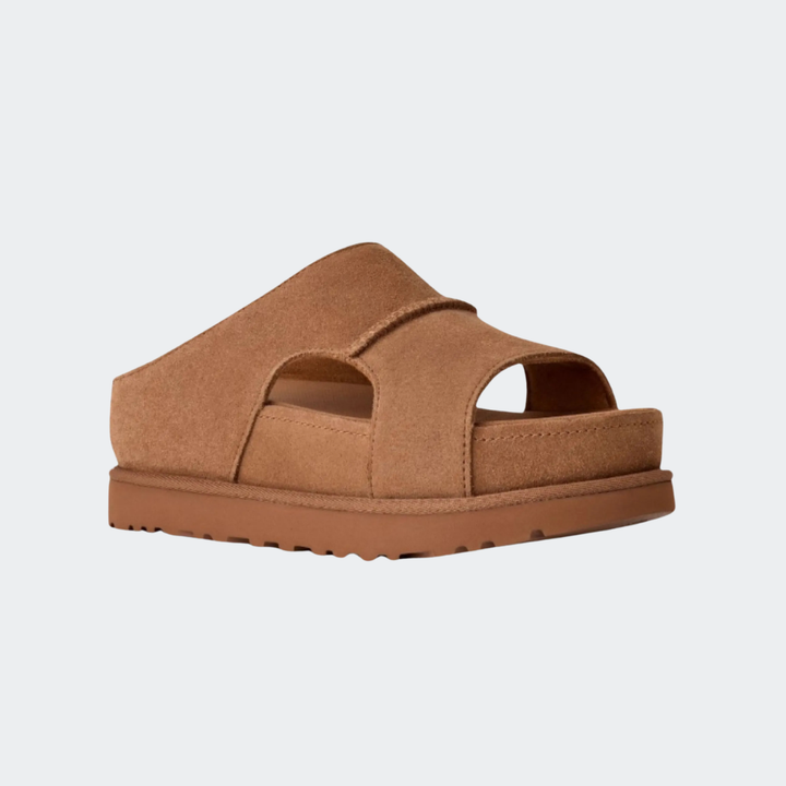 Goldenstar Hi Cutout Slide Sandal CHE Women | סנדל גולדנסטאר היי קאט אאוט סלייד חום לנשים