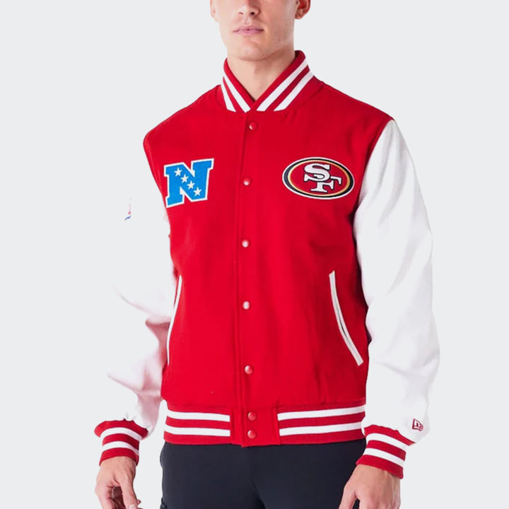 SF 49ERS NFL PATCH VARSITY JACKET