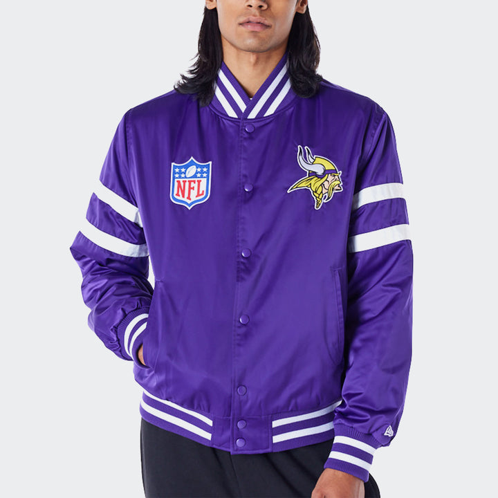 MINNESOTA VIKINGS NFL SATIN BOMBER JACKET