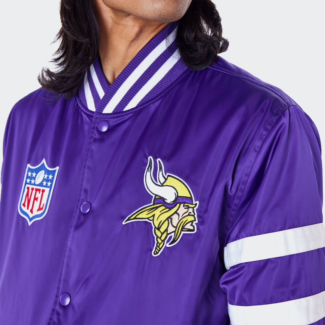 MINNESOTA VIKINGS NFL SATIN BOMBER JACKET