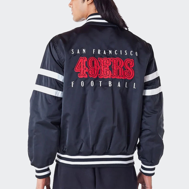 SF 49ERS NFL SATIN BOMBER JACKET