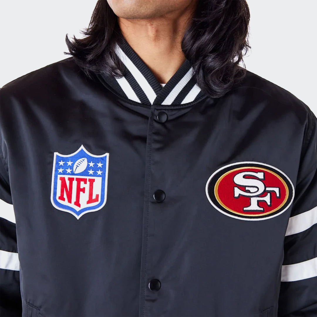 SF 49ERS NFL SATIN BOMBER JACKET