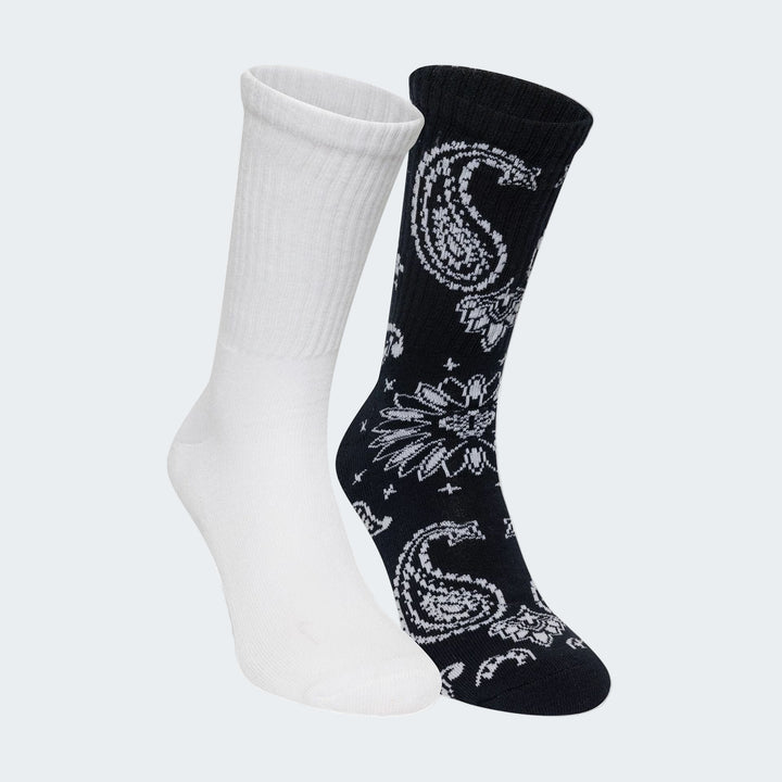 NE PAISLEY CREW SOCK 2PK