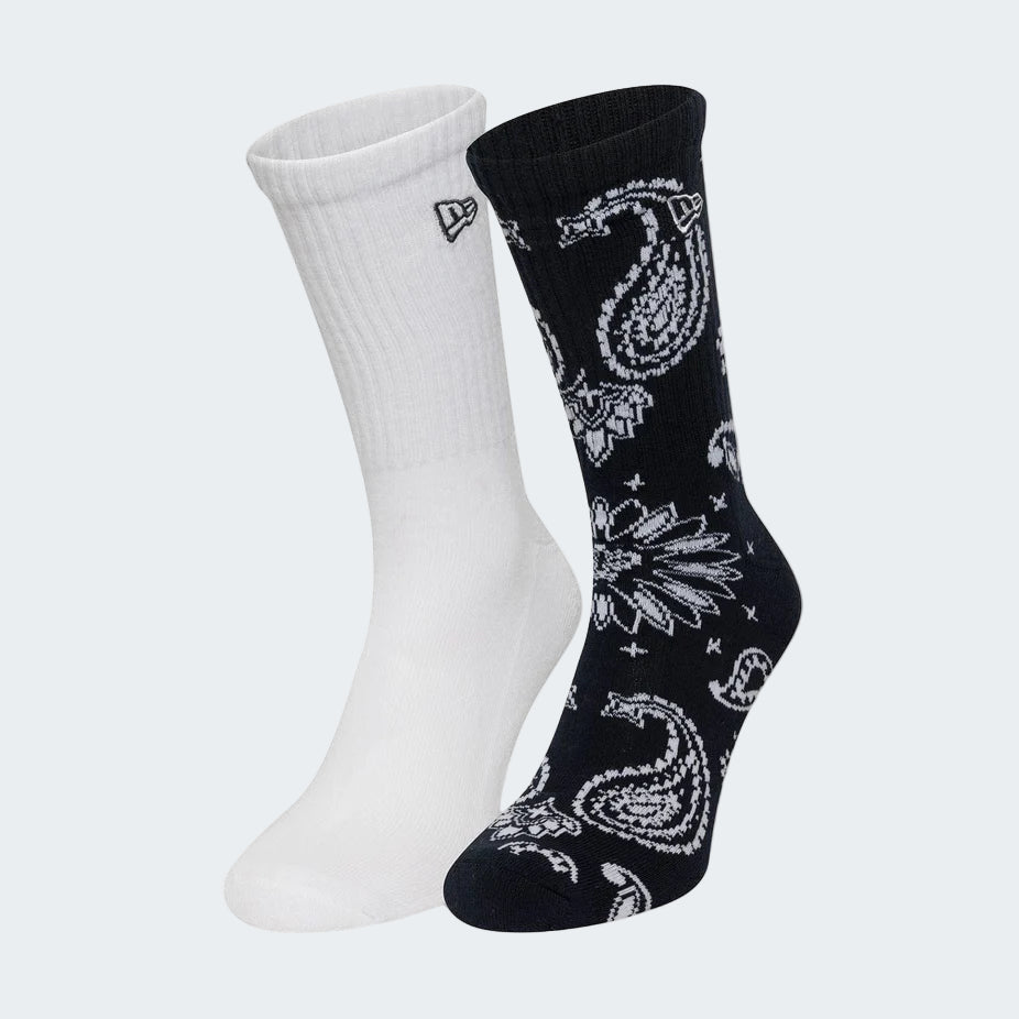 NE PAISLEY CREW SOCK 2PK