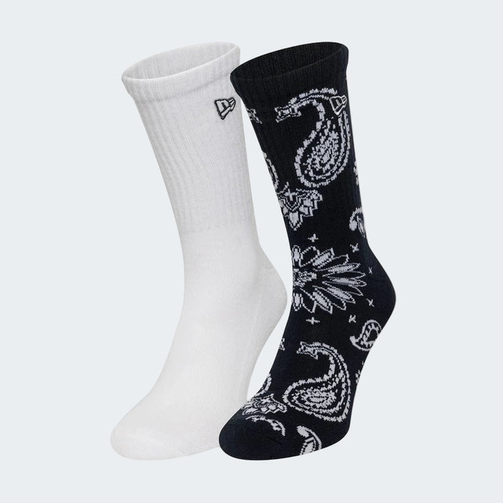 NE PAISLEY CREW SOCK 2PK