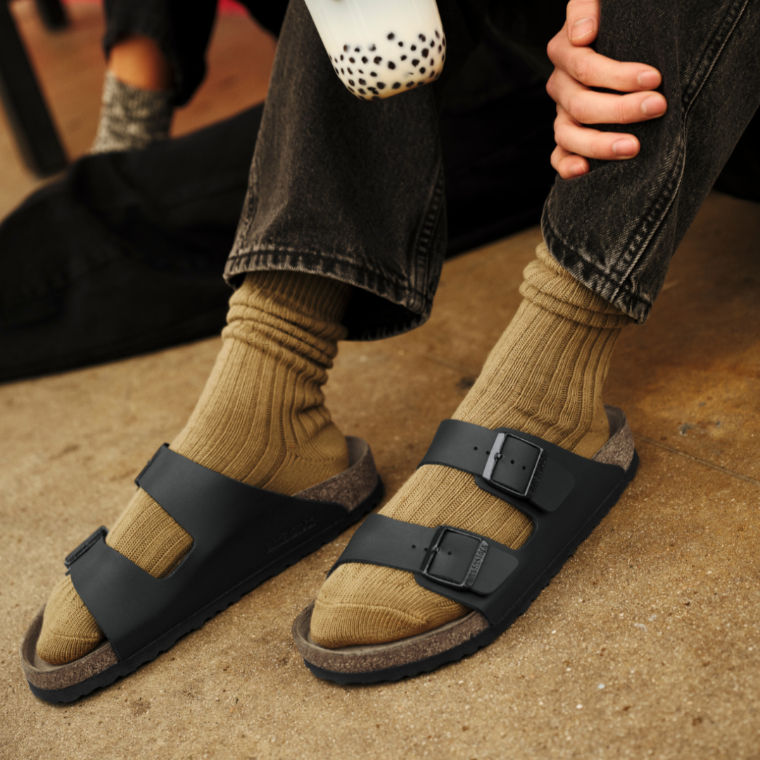 בירקנשטוק כפכפי גברים אריזונה  | Arizona Birko-Flor Black