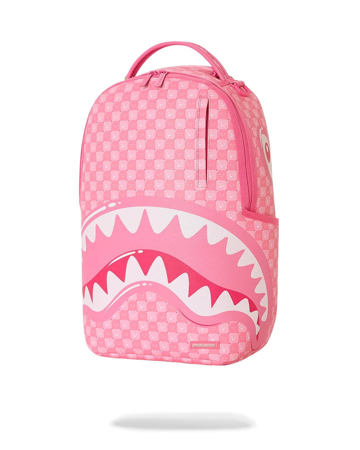 PINK NEW CHECK FACES BACKPACK