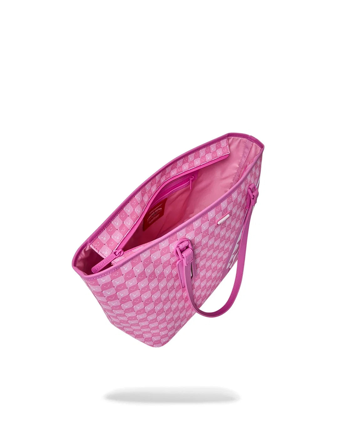 PINK NEW CHECK FACES TOTE