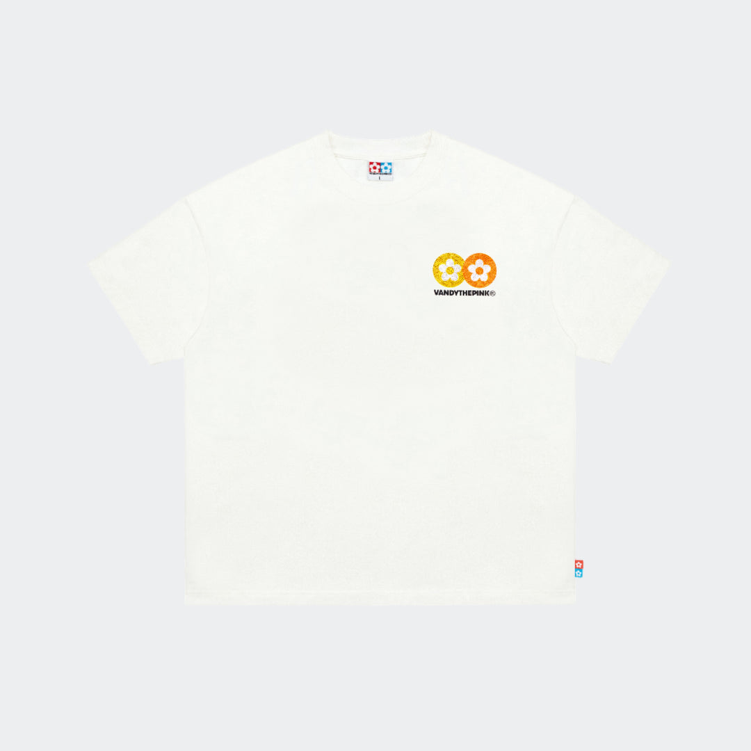 CLASSIC FLOWER RHINESTONE T-SHIRT