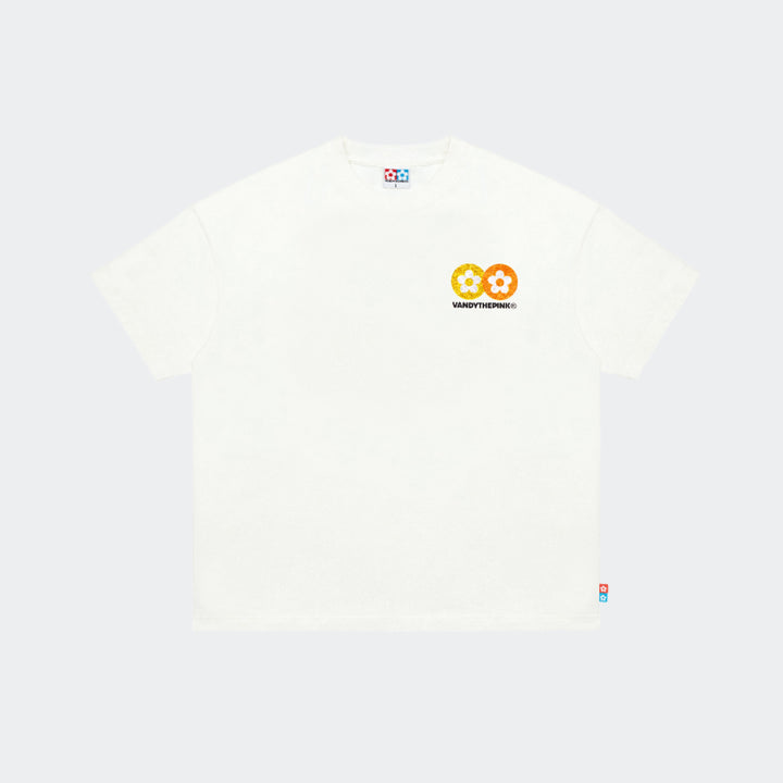 CLASSIC FLOWER RHINESTONE T-SHIRT