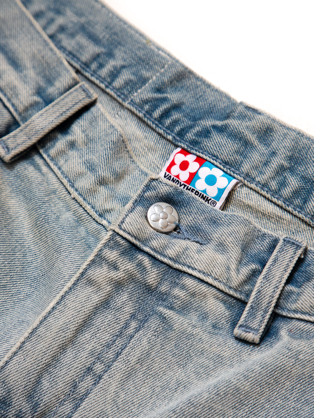 PATCHWORK DENIM SHORTS