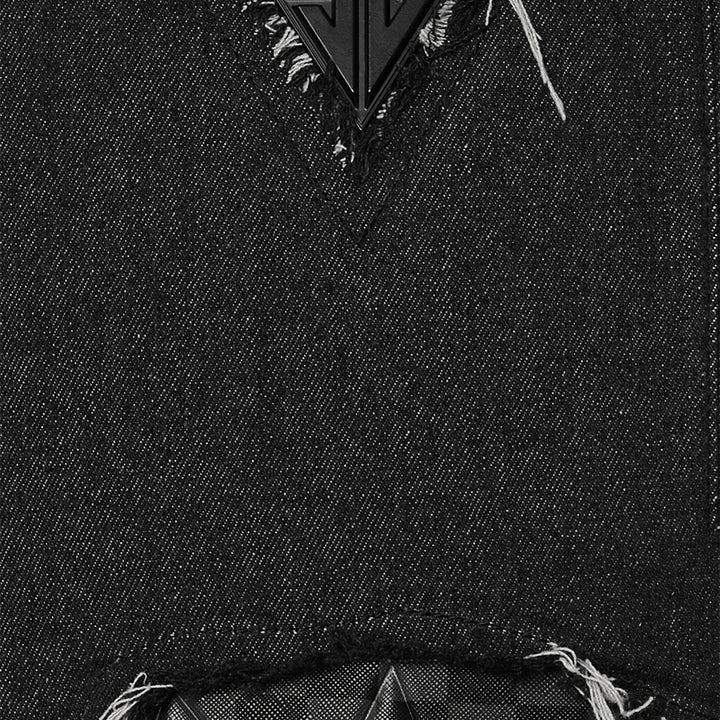 BLACK DENIM TEAR SHARK BACKPACK