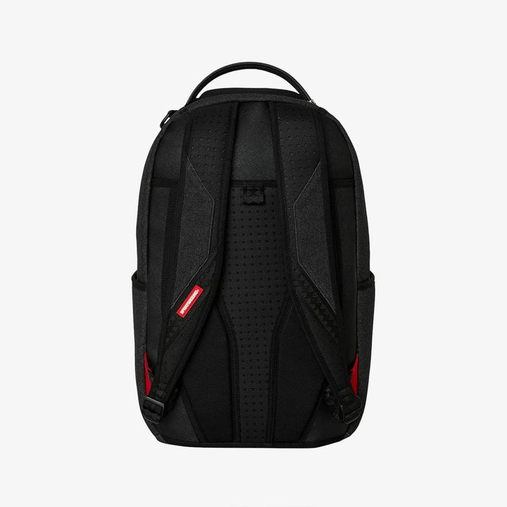 BLACK DENIM TEAR SHARK BACKPACK