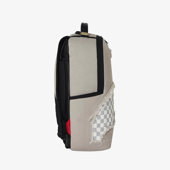 CREAM DENIM TEAR SHARK BACKPACK