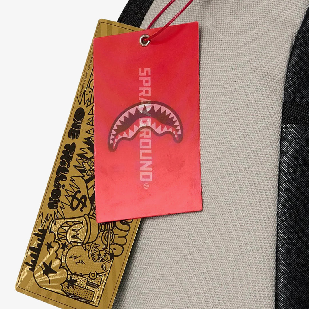 CREAM DENIM TEAR SHARK BACKPACK
