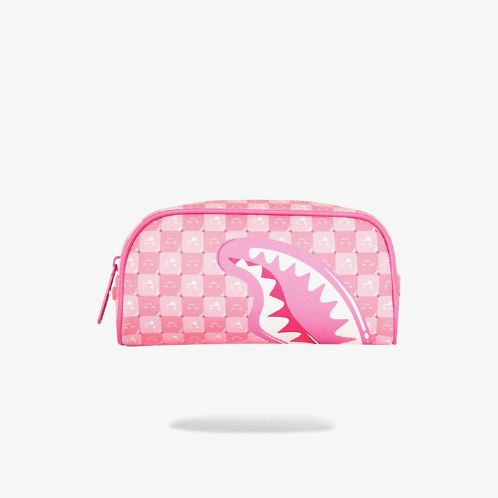 PINK NEW CHECK FACES POUCH