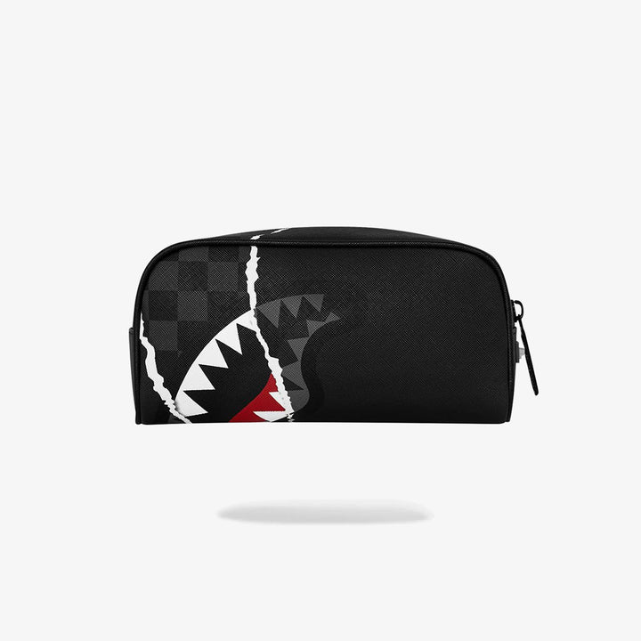 CENTER RIP REVEALING GRAY CHECK POUCH