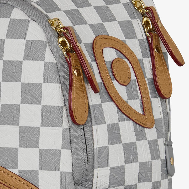 EMBOSSED CREAM CHECK SAVAGE BACKPACK