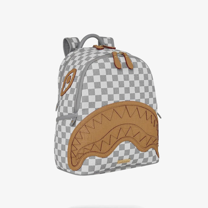 EMBOSSED CREAM CHECK SAVAGE BACKPACK