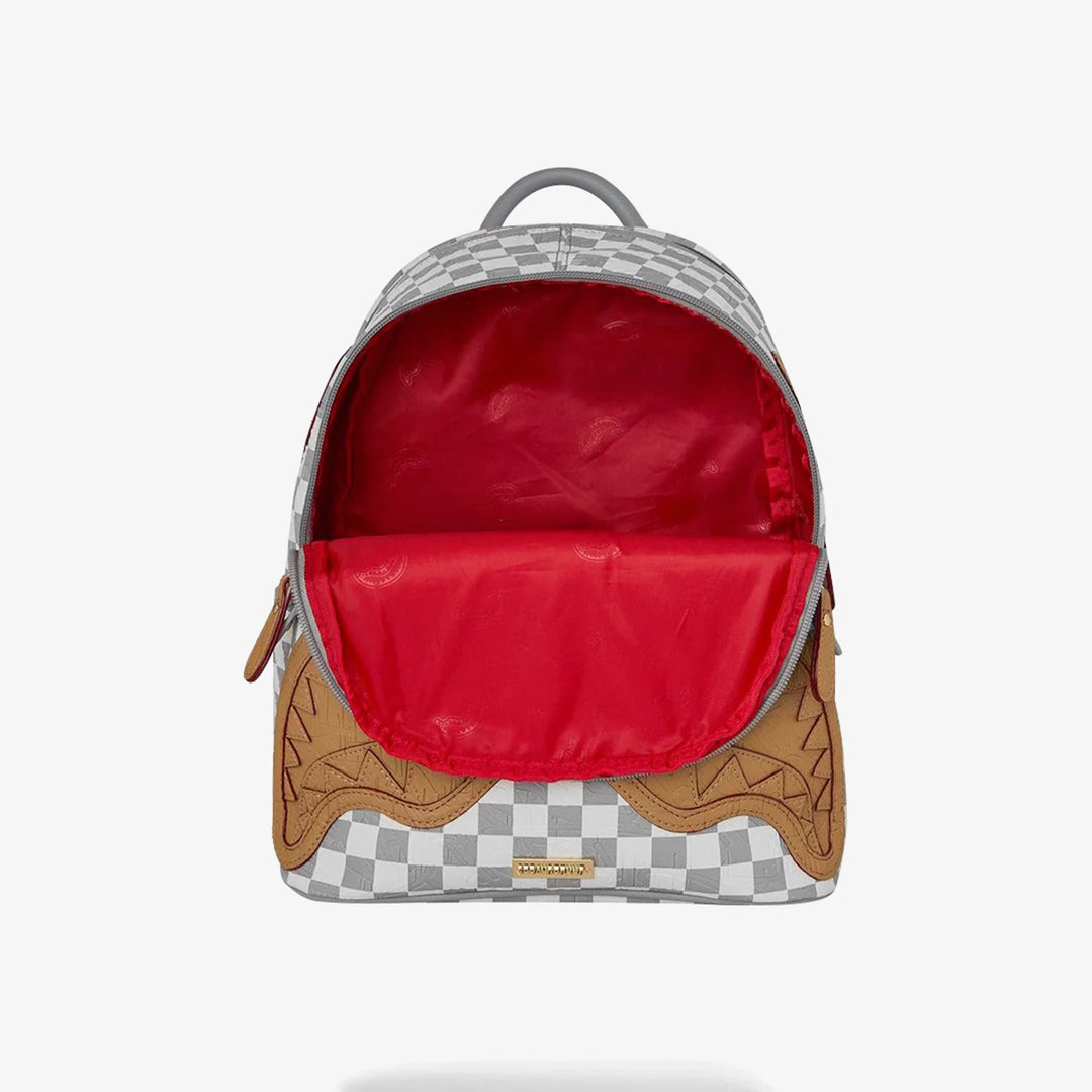 EMBOSSED CREAM CHECK SAVAGE BACKPACK