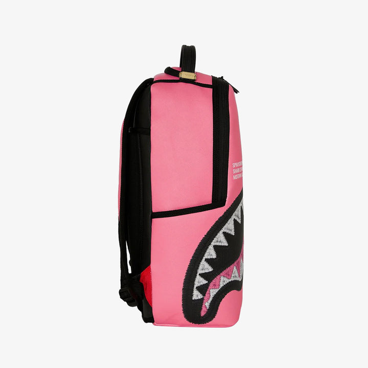 SHARK CENTRAL PINK EMBROIDERED SHARK BACKPACK