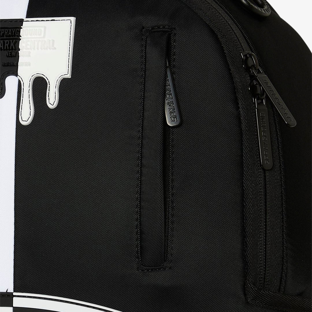 SHARK CENTRAL BLACK AND WHITE STENCIL BACKPACK