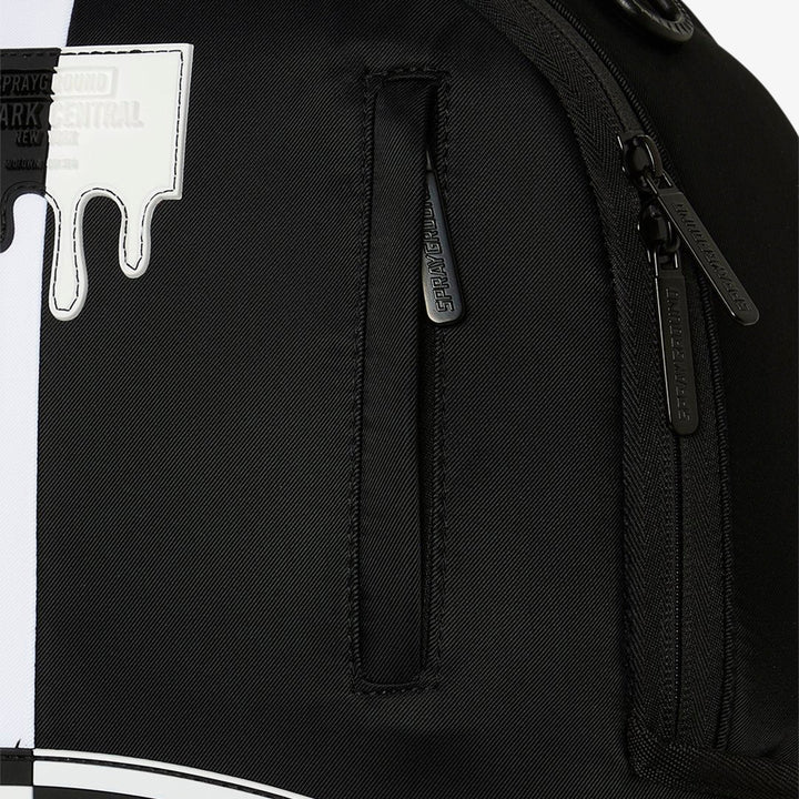 SHARK CENTRAL BLACK AND WHITE STENCIL BACKPACK