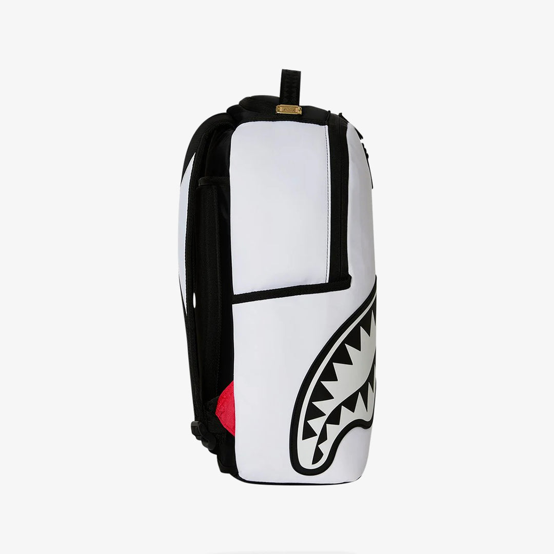 SHARK CENTRAL BLACK AND WHITE STENCIL BACKPACK