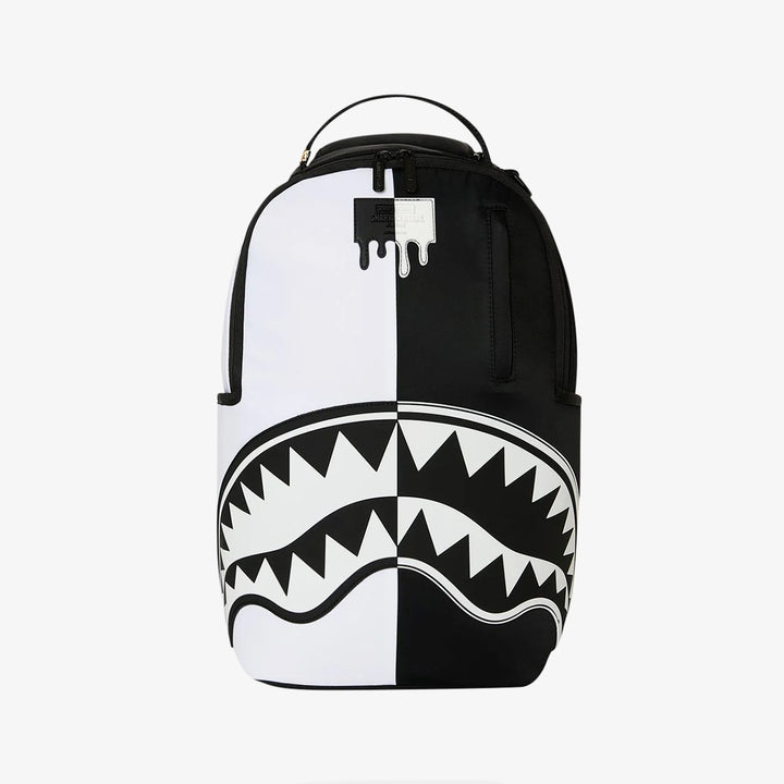 SHARK CENTRAL BLACK AND WHITE STENCIL BACKPACK